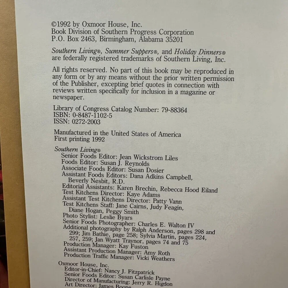 Southern Living 1992 Annual Recipes